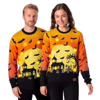 Kyrkogård Halloweentröja LED - Small