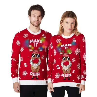 Make It Rein LED Jultröja - X-Small