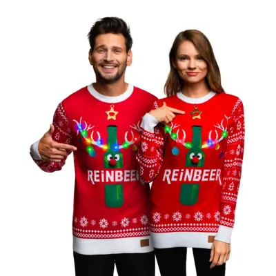 Reinbeer Röd LED Jultröja - Small