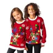 Rudolf LED Jultröja för Barn - 8-10 år (134/140)