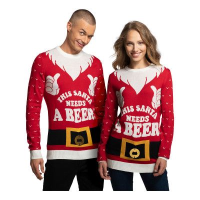 Santa Needs A Beer Jultröja - XX-Small
