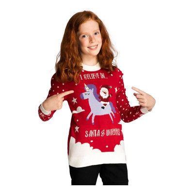 Santas & Unicorns Jultröja för Barn - 4-6 år (110/116)