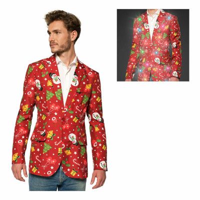 Suitmeister Christmas Red Icons Light Up Kavaj - Small