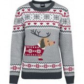 Urban Classics Christmas jumper - Sausage Dog Jultröja dam - S 5XL - för Dam - grön/vit/röd