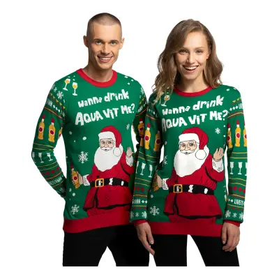 Wanna Drink Aqua Vit? Jultröja - XX-Small