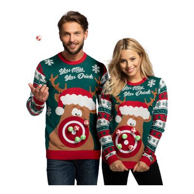 You Miss You Drink LED Jultröja - X-Small