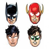 8 stk Licensierade Justice League Pappmasker