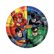 8 stk Licensierade Justice League Pappstallrikar 22 cm