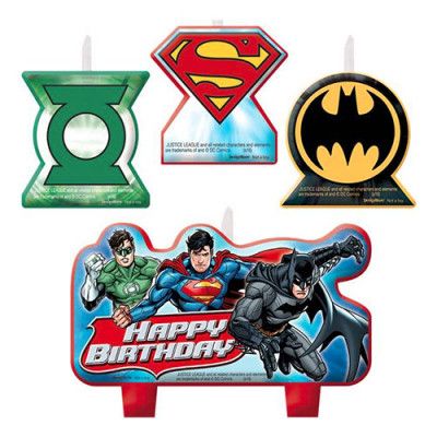 Tårtljus Justice League - 4-pack