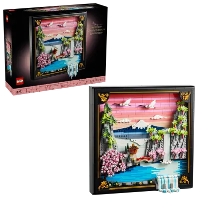 LEGO - ART - Japanese Cherry Blossom Landscape