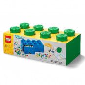 LEGO Brick Drawer 8 Stabs Grön