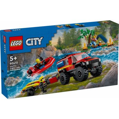 LEGO® City 4x4 Brandbil med räddningsbåt 60412 - LEGO -  Leksaksaffären