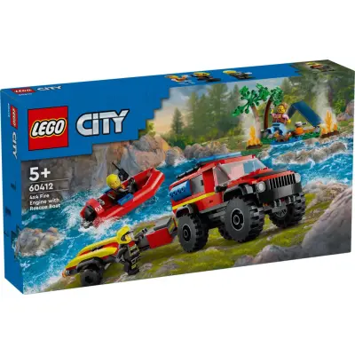LEGO® City 4x4 Brandbil med räddningsbåt 60412 - LEGO -  Leksaksaffären