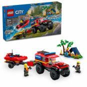 LEGO City - 4x4 Fire Truck with Rescue Boat