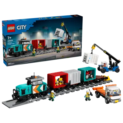 LEGO City Hamntransporttåg med kran och lastbil 60509