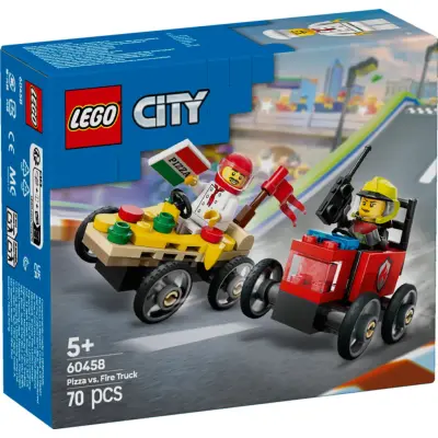 LEGO® City Pizzabil mot brandbil racingpaket 60458 - LEGO -  Leksaksaffären
