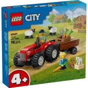 LEGO City Röd jordbrukstraktor med släp och får 60461