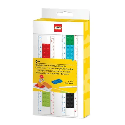 Lego Construction worker minifigure ruler