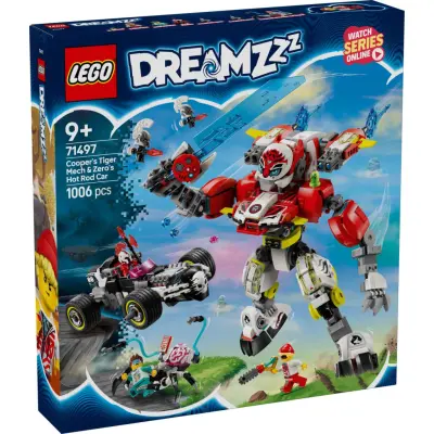 LEGO® DREAMZzz™ Coopers tigerrobot och Zeros hot rod-bil 71497 - LEGO -  Leksaksaffären