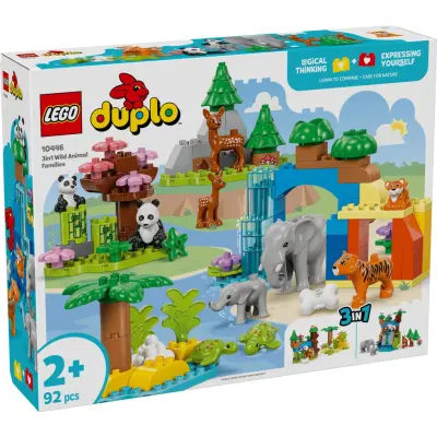 LEGO® DUPLO 3-i-1 Vilda djurfamiljer 10446 - LEGO -  Leksaksaffären