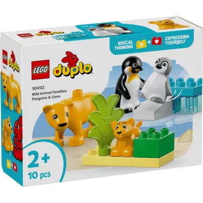 LEGO® DUPLO Vilda djurfamiljer: Pingviner och lejon 10442 - LEGO -  Leksaksaffären