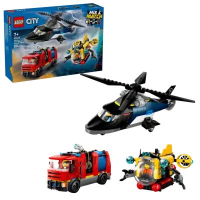 LEGO - LEGO City - Helicopter, Fire Engine & Submarine