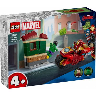LEGO® Marvel Iron Man med motorcykel och Hulk  76287