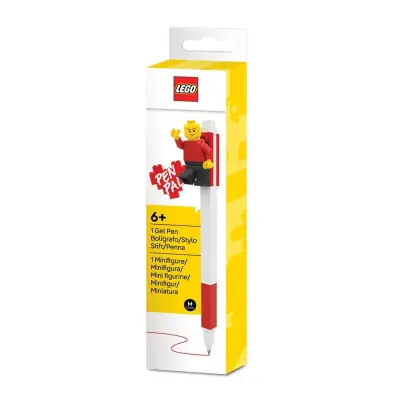 Lego red gel pen with minifigure
