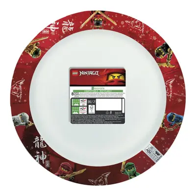 Papperstallrikar Lego FSC - 8-pack