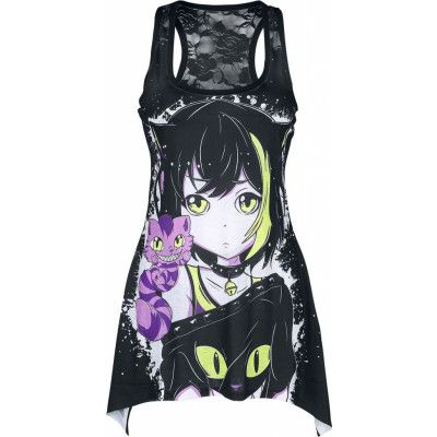 Cupcake Cult Topp - Lost Way Lace Panel Vest - S XL - för Dam - flerfärgad