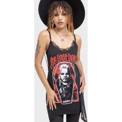 Killstar - Gothic Kort klänning - The Lost Boys - Boardwalk Cami Dress - XS XL - för Dam - svart