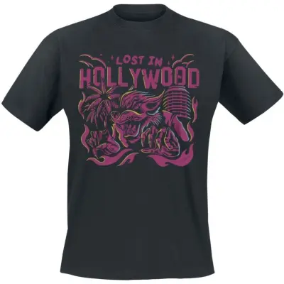 Lost In Hollywood T-shirt - Wolf - S XXL - för Herr - svart