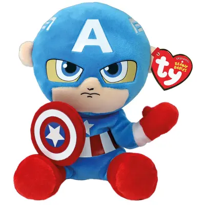 Beanie Babies Marvel Captain America - Plush 15cm