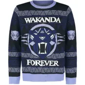 Black Panther - Marvel Christmas jumper - Wakanda Forever - M L - för Herr - flerfärgad