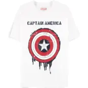 Captain America - Marvel T-shirt - Brave New World - Shield - S XXL - för Herr - vit