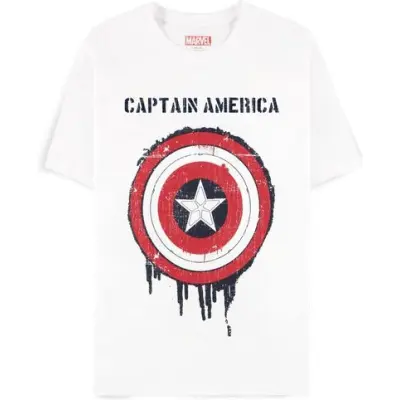 Captain America - Marvel T-shirt - Brave New World - Shield - M XXL - för Herr - vit