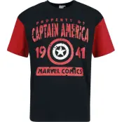 Captain America - Marvel T-shirt - Captain America 1941 - Big Shirt - S XXL - för Herr - flerfärgad