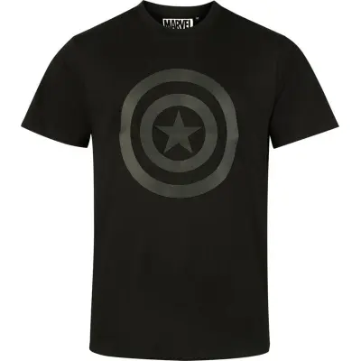 Captain America - Marvel T-shirt - Shield Logo - S XXL - för Herr - svart