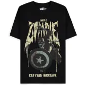 Captain America - Marvel T-shirt - Zombified - S XXL - för Herr - svart