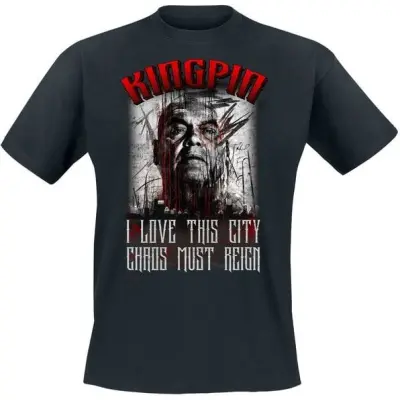 Daredevil - Marvel T-shirt - Kingpin - S 5XL - för Herr - svart