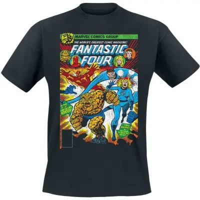 Fantastic Four - Marvel T-shirt - The World Greatest Comic Magazine Cover - S XXL - för Herr - svart