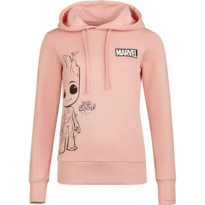 Guardians Of The Galaxy - Marvel Luvtröja - I Am Groot - S 3XL - för Dam - mörkrosa