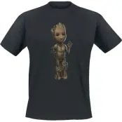 Guardians Of The Galaxy - Marvel T-shirt - I Am Groot - Wave Pose - S XXL - för Herr - svart