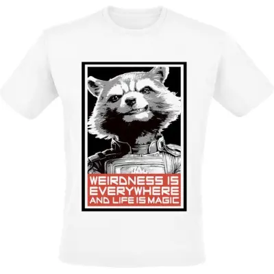Guardians Of The Galaxy - Marvel T-shirt - Red Rocket - S L - för Herr - vit