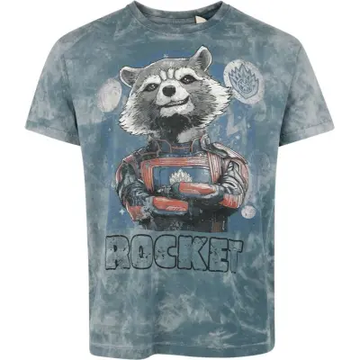 Guardians Of The Galaxy - Marvel T-shirt - Rocket - S 4XL - för Herr - blågrå