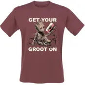 Guardians Of The Galaxy - Marvel T-shirt - Vol. 2 - Get your Groot on - S XXL - för Herr - röd