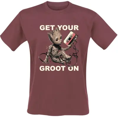 Guardians Of The Galaxy - Marvel T-shirt - Vol. 2 - Get your Groot on - S XXL - för Herr - röd