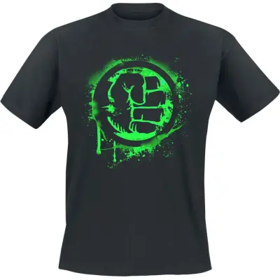Hulk - Marvel T-shirt - Fist Symbol - S M - för Herr - svart