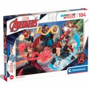 Pussel Marvel Avengers Glitter Effect 104pcs
