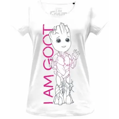 Marvel - Baby Groot Line With I Am Groot Text - T-Shirt Women (S)
